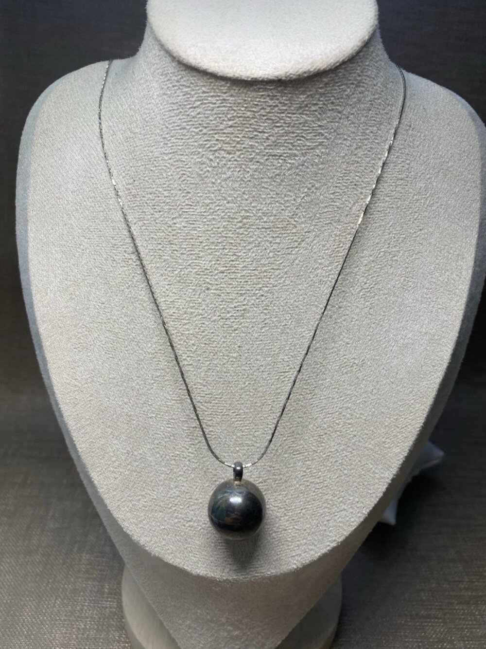 Sterling Silver 925 Harmony Ball Pendant Necklace Musical Bola Chime 18mm 17.5